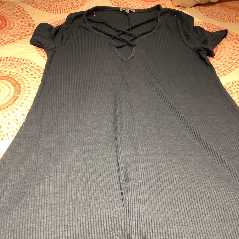 Blue mini dress